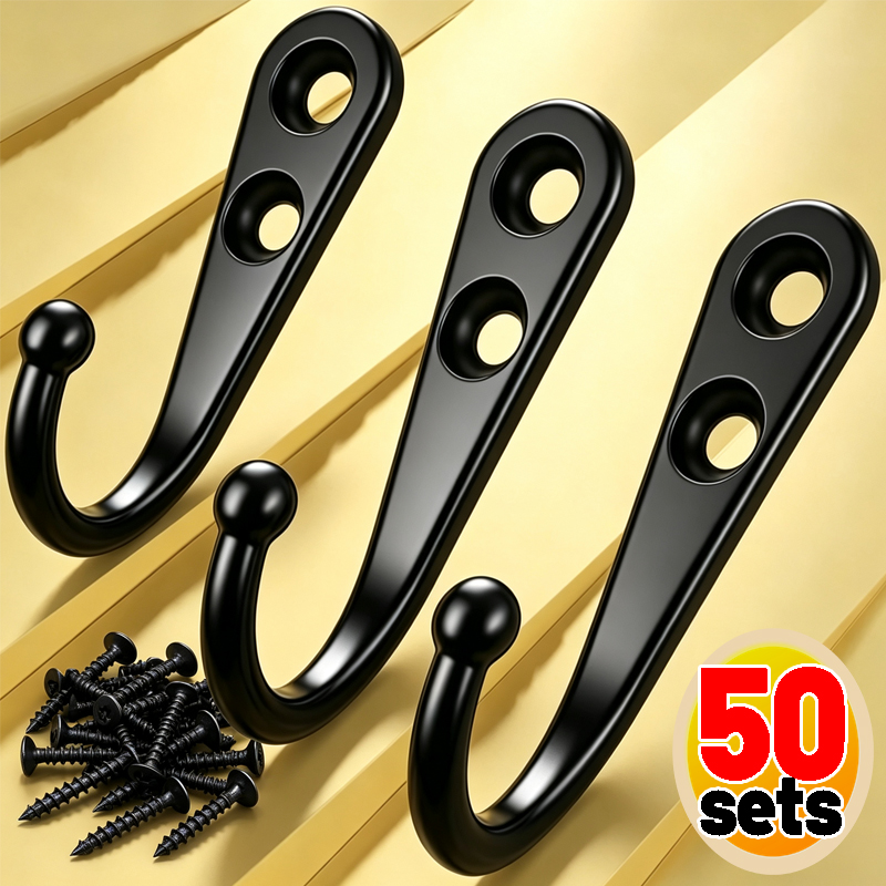 Screw Organizer Kit - Black Heavy Duty Alloy Hooks with