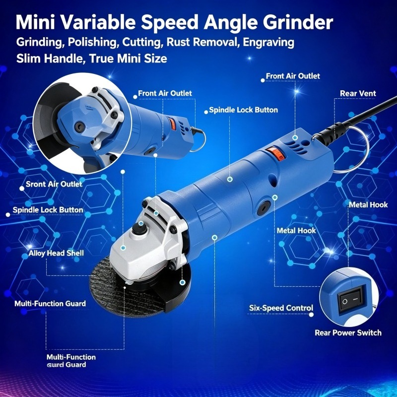 Mini Variable Speed Angle Grin - Workshop Tools Wood ulasan dan harga