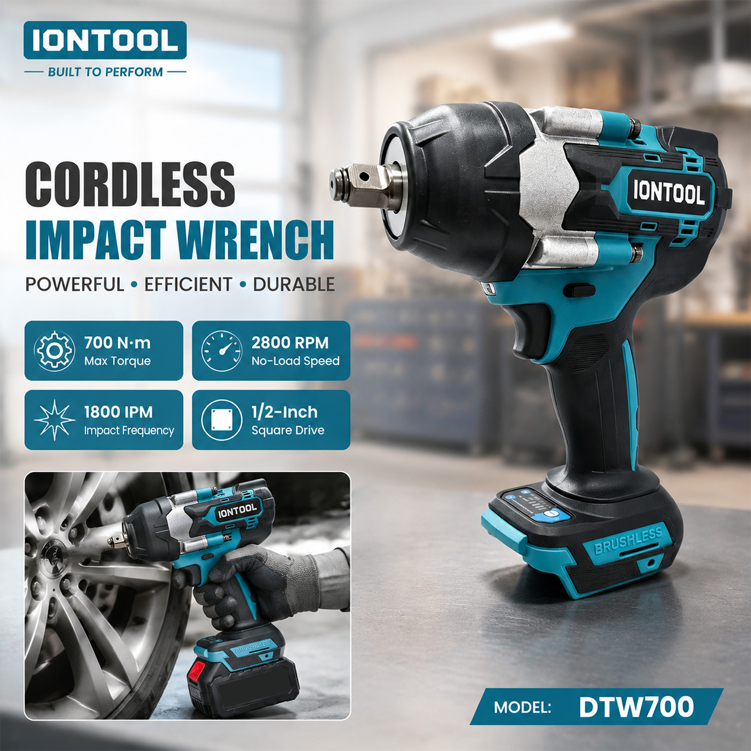 IONTOOL DTW700 Anti-slip Cordl - Workshop Tools In Engineering ulasan dan harga