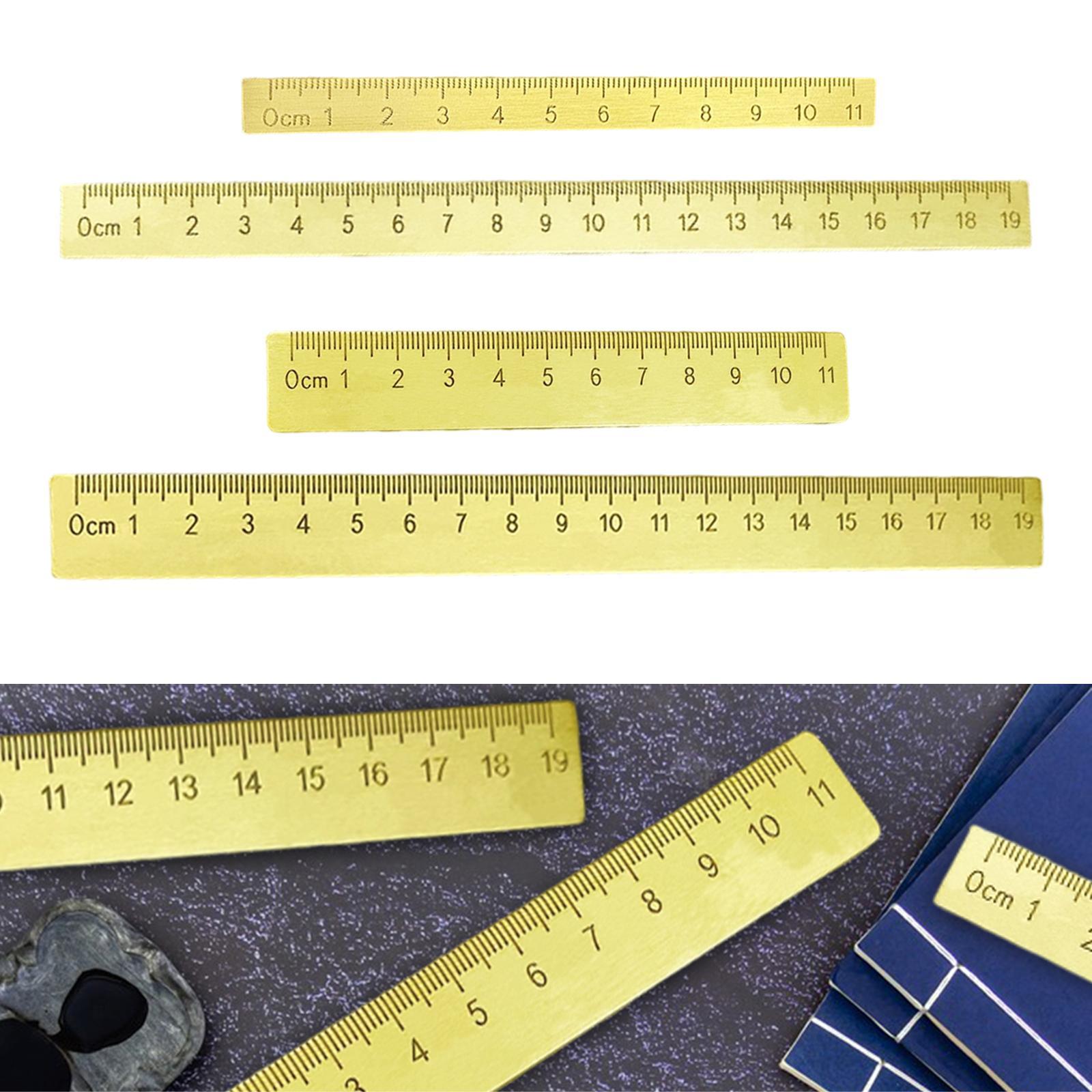 Brass Ruler Paperweight Decora - Workshop Tools Drawing ulasan dan harga