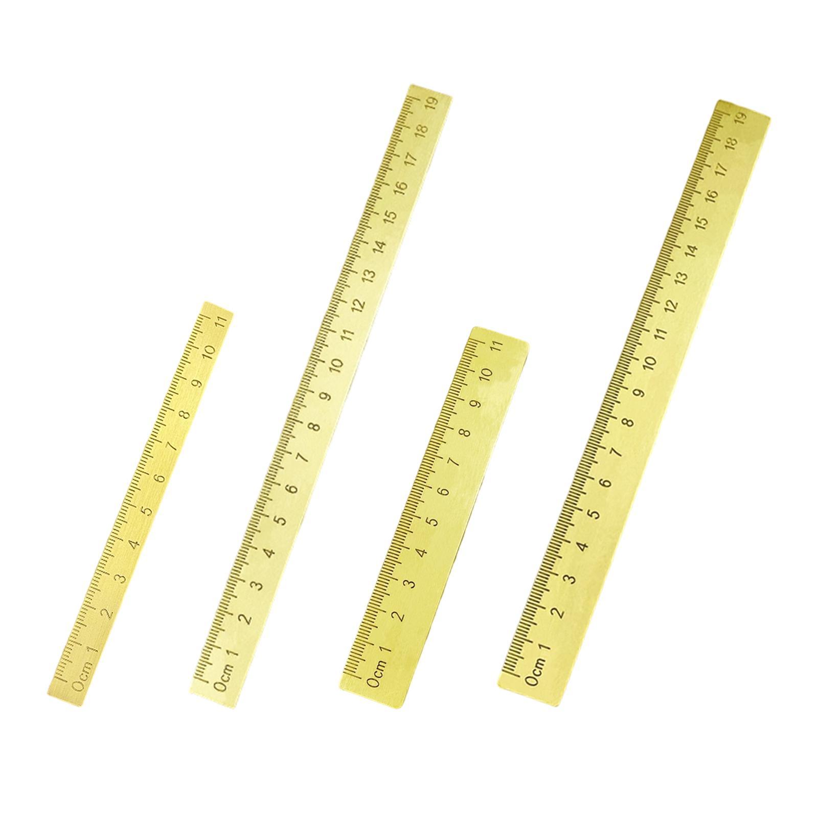 Brass Ruler Paperweight Decora - Workshop Tools Drawing ulasan dan harga