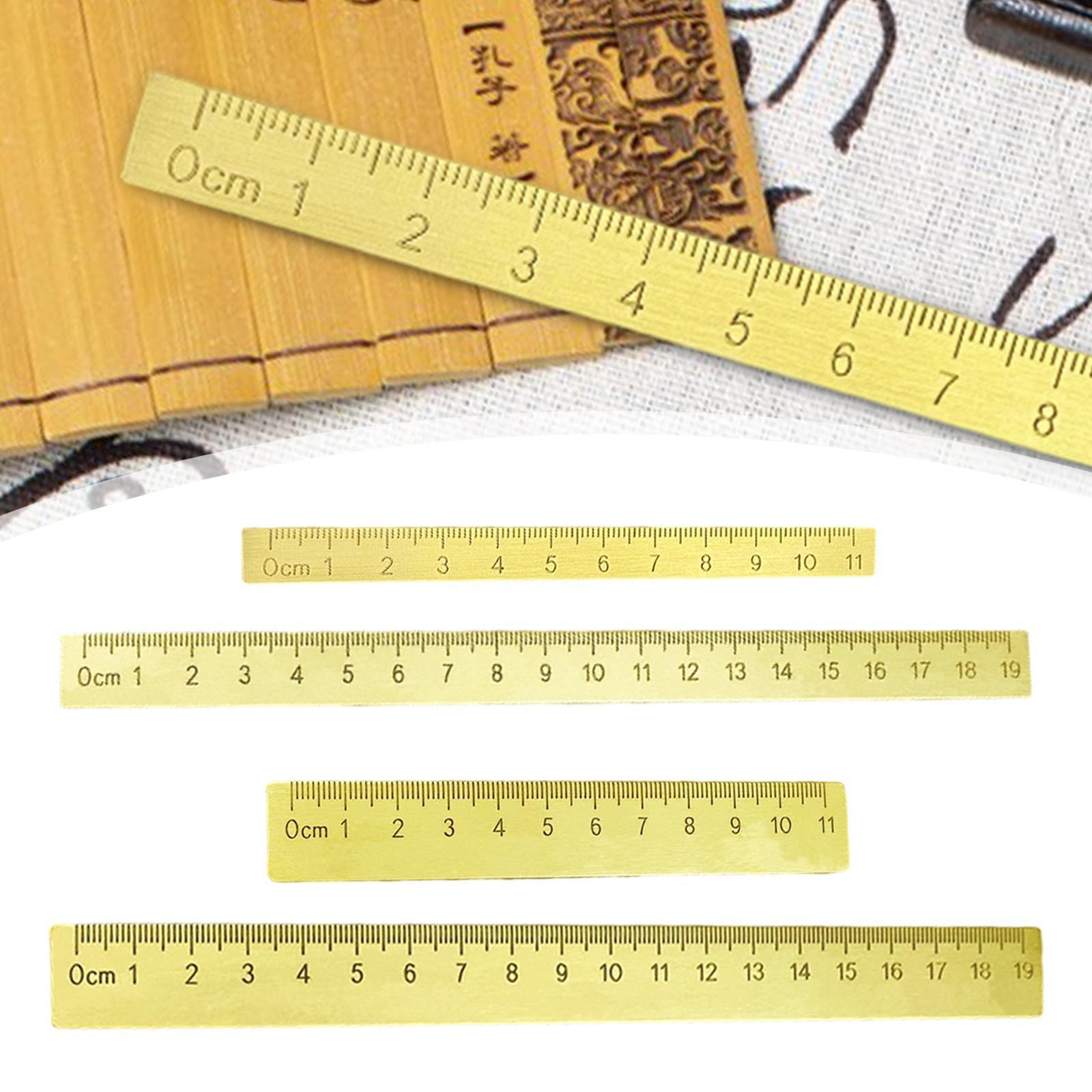 Brass Ruler Paperweight Decora - Workshop Tools Drawing ulasan dan harga