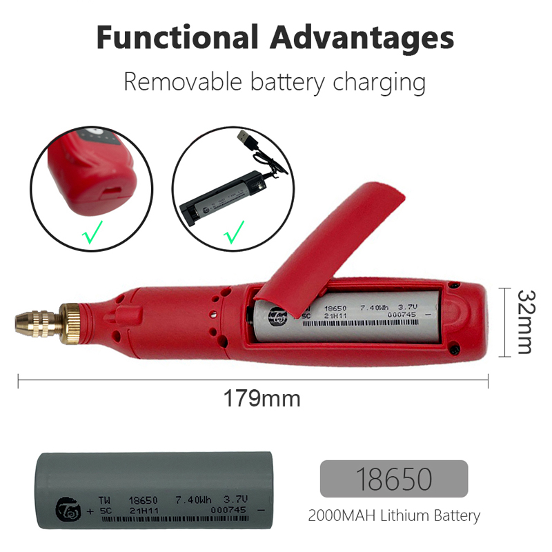 Mini Grinder USB Cordless Dril - Workshop Tools Wood ulasan dan harga