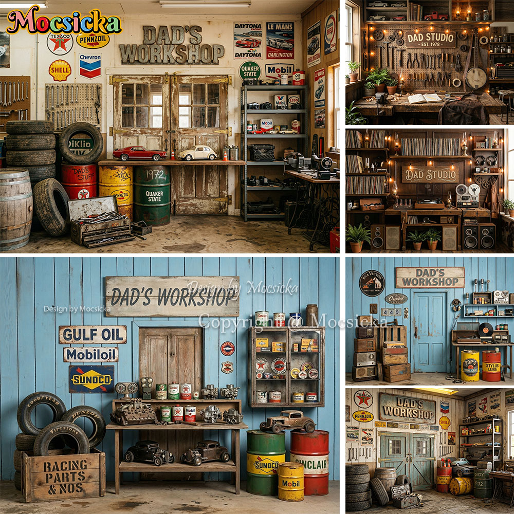 Mocsicka Dad's Workshop Photog - Workshop Tools Background ulasan dan harga