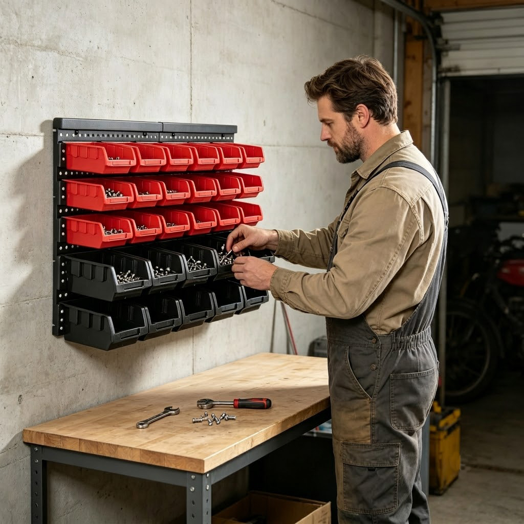 Wall Mounted Storage Bins Orga - Screw Organizer Kit ulasan dan harga
