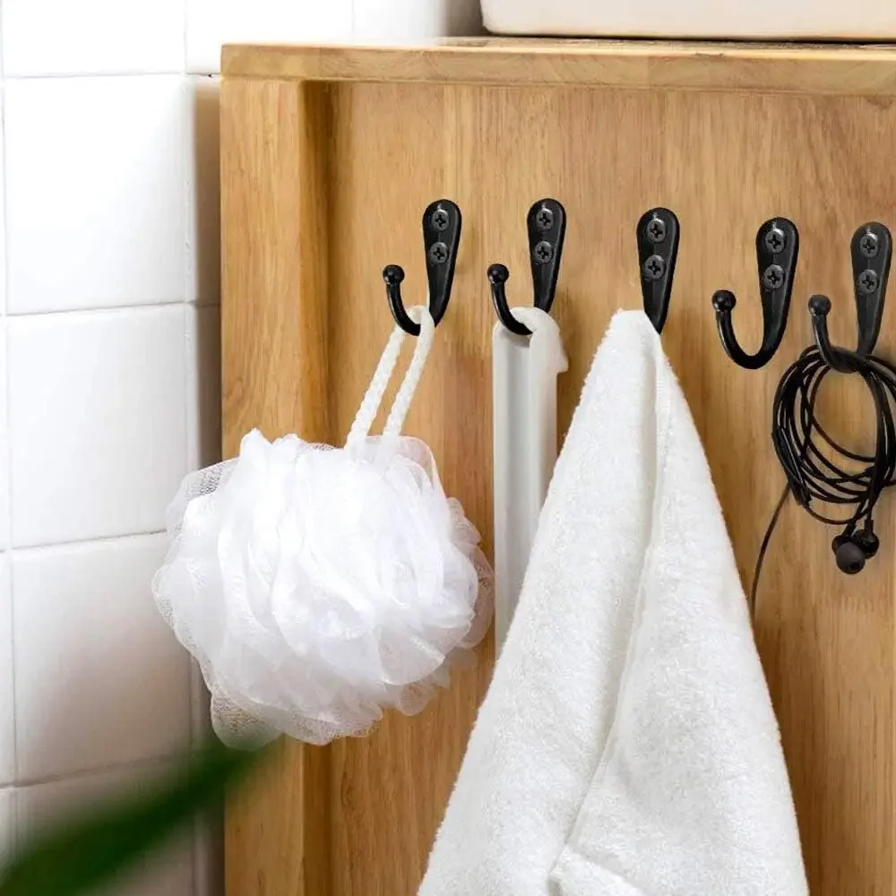 Black Heavy Duty Alloy Hooks w - Screw Organizer Kit ulasan dan harga